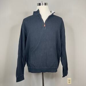 Peter Millar Crown Comfort Interlock 1/4 Zip Pullover Sweater Men's XL Black